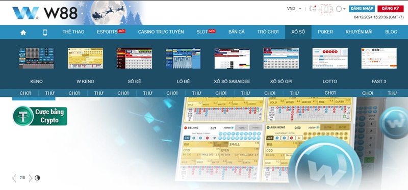 tham gia cá cược xổ số w88